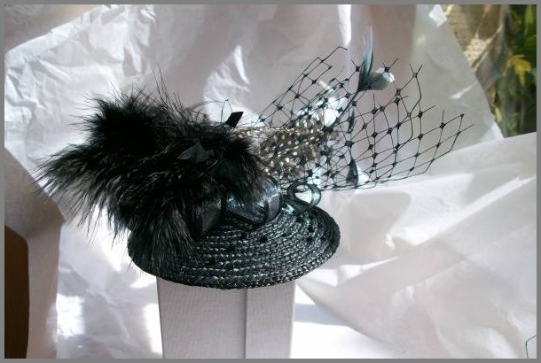 Black and White Wedding Hat