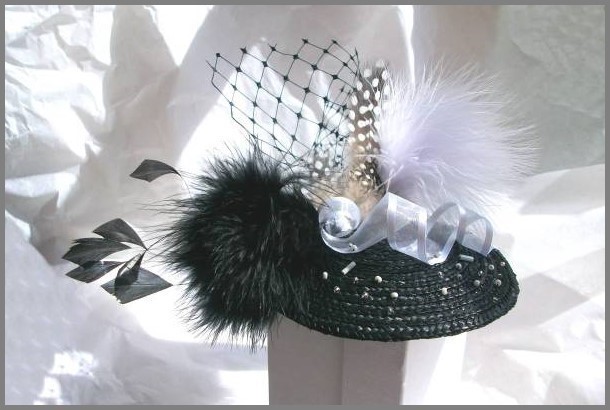 Black and White Wedding Hat