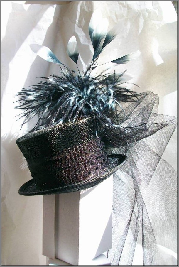Black and White Wedding Hat